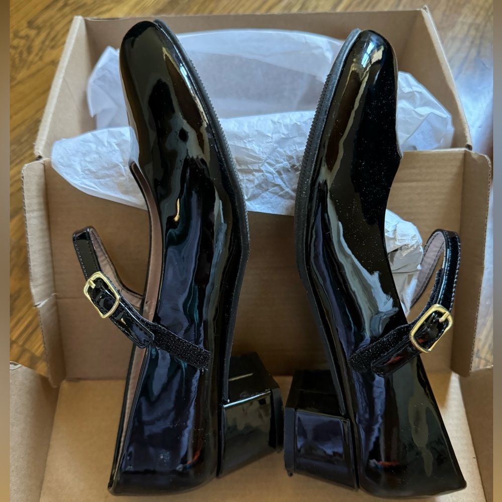 Girls Formal Black pattent maryjane shoes